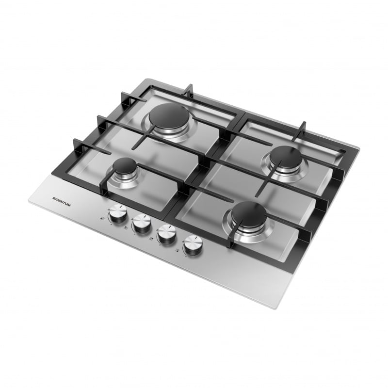 Inventum IKG6023GRVS kookplaat Zwart, Roestvrijstaal Ingebouwd Gaskookplaat 4 zone(s) - Afbeelding 2